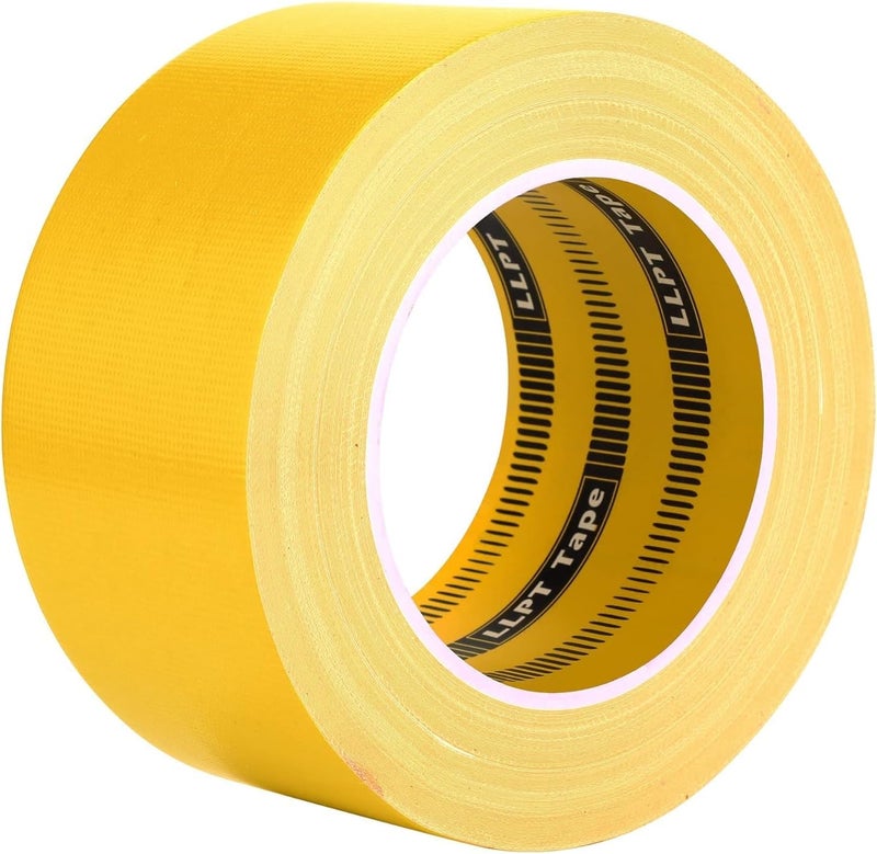 LLPT Duct Tape Premium Grade 2.36 Inches x 108 Feet x 11 Mil Easy Tear Residue Free Strong Adhesive Color Yellow (DT247) - Image 1